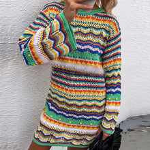 Laden Sie das Bild in den Galerie-Viewer, Regenbogen-Pullover Mit Streifen