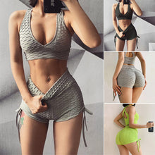 Laden Sie das Bild in den Galerie-Viewer, Damen Yoga-Shorts-Set