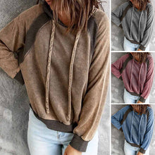 Laden Sie das Bild in den Galerie-Viewer, Lässiges Kapuzen-Sweatshirt mit langen Ärmeln