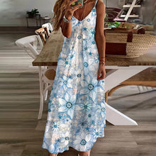 Laden Sie das Bild in den Galerie-Viewer, Damen Langes Sommer-Strandkleid