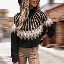 Laden Sie das Bild in den Galerie-Viewer, Lässiger Bedruckter Strickpullover