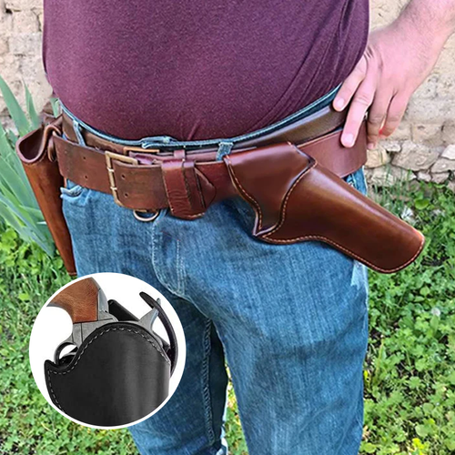 Retro Leder Holster Gürteltasche mit Gürtelschlaufe