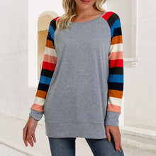 Laden Sie das Bild in den Galerie-Viewer, Langärmliges T-Shirt in Kontrastfarbe