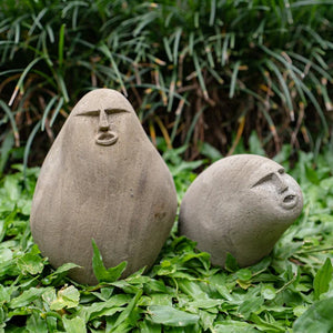 Steinschnitzerei Gesicht Figurine