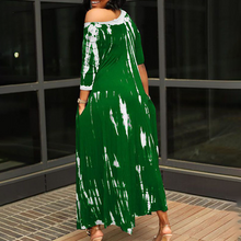 Laden Sie das Bild in den Galerie-Viewer, Unregelmäßiges Kleid mit Batikmuster