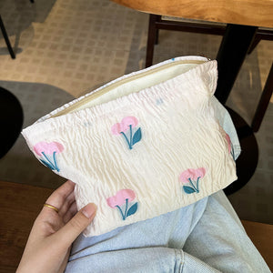 Niedliche Blumen Make-up-Tasche
