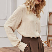 Laden Sie das Bild in den Galerie-Viewer, Einreihiges Lockeres Damenhemd