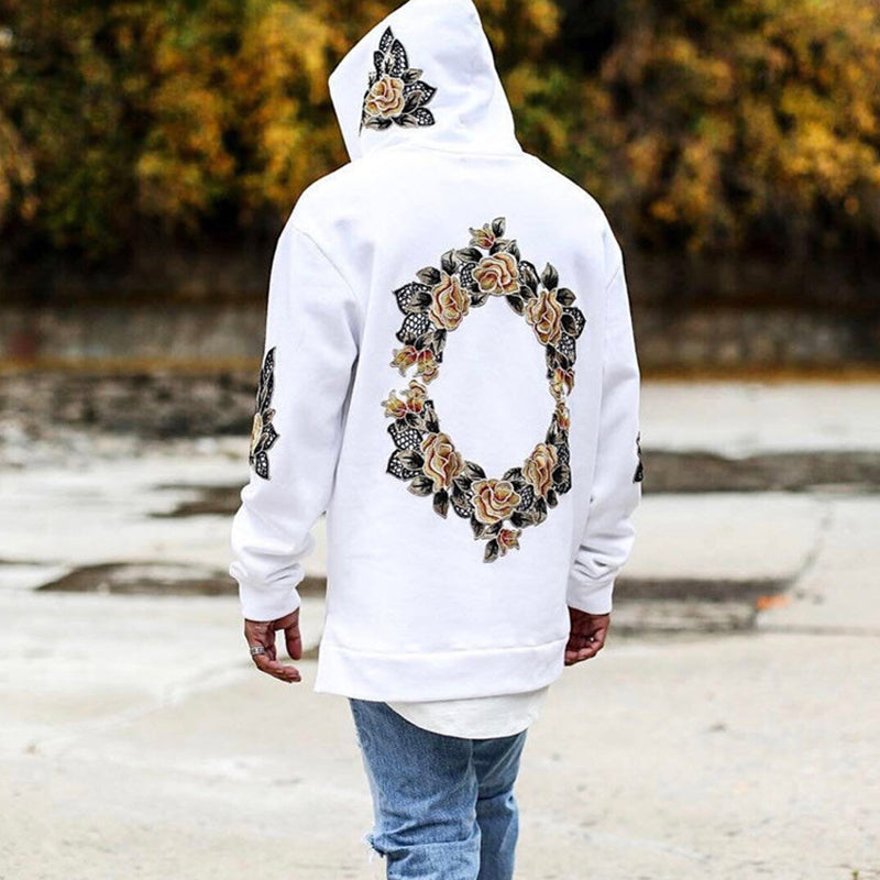 Sweatshirt mit Blumendruck für Herren