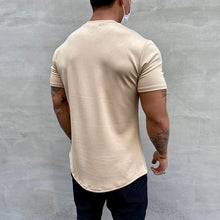 Laden Sie das Bild in den Galerie-Viewer, Elastisches Sport-T-Shirt aus reiner Baumwolle