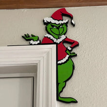 Laden Sie das Bild in den Galerie-Viewer, Weihnachtliche kreative Grinch-Türeckenverzierungen