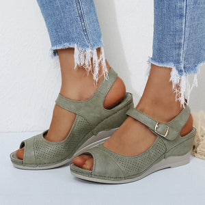 Klassische Lässige Sandalen Mit Fischmaul