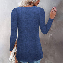 Laden Sie das Bild in den Galerie-Viewer, Langärmliges Lockeres T-Shirt mit Leopardenmuster