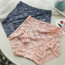Laden Sie das Bild in den Galerie-Viewer, Spitzenhöschen mit hoher Taille für Damen