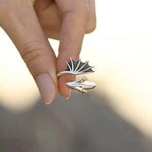 Kleiner Drache verstellbarer Ring