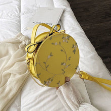 Laden Sie das Bild in den Galerie-Viewer, Runde Handtaschen aus PU-Leder mit weicher Spitze