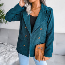 Laden Sie das Bild in den Galerie-Viewer, Herbst Damen-Blazer Aus Cord