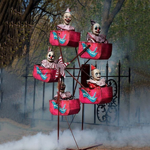 Laden Sie das Bild in den Galerie-Viewer, Gruseliger Halloween Clown Riesenrad Dekoration