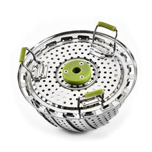 Laden Sie das Bild in den Galerie-Viewer, Klappbarer Dampfkorb aus Edelstahl