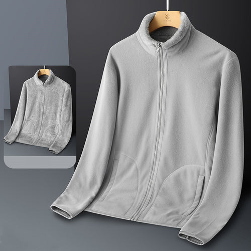 Wende-Sweatshirt mit Stehkragen aus Fleece
