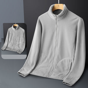 Wende-Sweatshirt mit Stehkragen aus Fleece