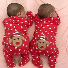 Laden Sie das Bild in den Galerie-Viewer, Babyoverall mit Rentiermuster