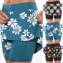 Laden Sie das Bild in den Galerie-Viewer, Mittelhohe Jogginghose mit Gänseblümchen-Print für Damen mit Seitentaschen