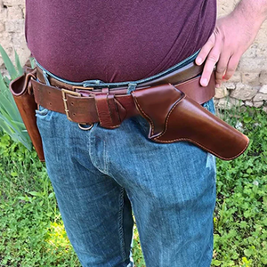 Retro Leder Holster Gürteltasche mit Gürtelschlaufe