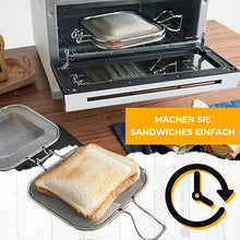 Laden Sie das Bild in den Galerie-Viewer, Tragbares Sandwich Bratengestell aus Edelstahl