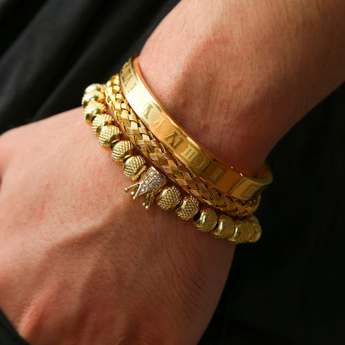 Kronenarmband aus Edelstahl