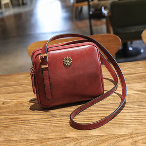 2022 Sommer neue kleine quadratische Tasche aus Ölleder