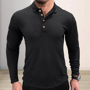 Gestreiftes Polohemd mit Revers