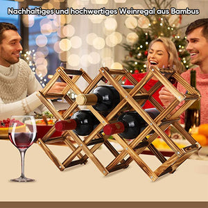 Klappbares Weinregal aus Holz