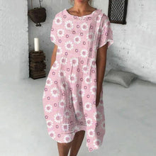 Laden Sie das Bild in den Galerie-Viewer, Damenkleid mit Sonnenblumendruck