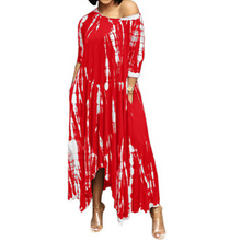 Laden Sie das Bild in den Galerie-Viewer, Unregelmäßiges Kleid mit Batikmuster