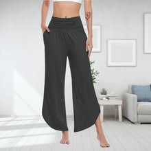 Laden Sie das Bild in den Galerie-Viewer, Einfarbige Unregelmäßige Yogahose mit elastischer Taille