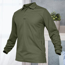 Laden Sie das Bild in den Galerie-Viewer, Langärmliges Polo-T-Shirt für Herren