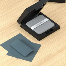 Laden Sie das Bild in den Galerie-Viewer, Tragbares Gesichtsöl-Löschpapier mit Puderquastenspiegel