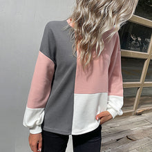 Laden Sie das Bild in den Galerie-Viewer, Gestrickter Sweatshirt mit Farbblock