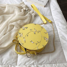 Laden Sie das Bild in den Galerie-Viewer, Runde Handtaschen aus PU-Leder mit weicher Spitze