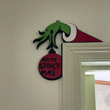 Laden Sie das Bild in den Galerie-Viewer, Weihnachtliche kreative Grinch-Türeckenverzierungen