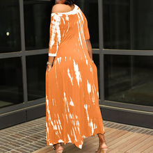 Laden Sie das Bild in den Galerie-Viewer, Unregelmäßiges Kleid mit Batikmuster