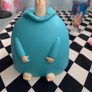 Kleines blaues Mittelfinger-Ornament