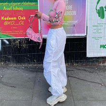 Laden Sie das Bild in den Galerie-Viewer, Lockere Cargohose mit mehreren Taschen und Kordelzug