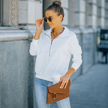 Laden Sie das Bild in den Galerie-Viewer, Minimalistisches Sweatshirt mit Reißverschluss
