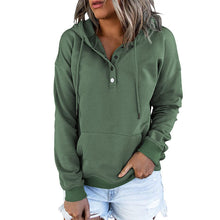 Laden Sie das Bild in den Galerie-Viewer, Langärmliges Lockeres Lässiges Sweatshirt mit Kordelzug