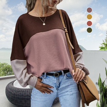 Laden Sie das Bild in den Galerie-Viewer, Lässiges Langarm-Top in Farbkontrast