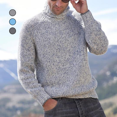 Einfarbiger Vielseitiger Rollkragenpullover für Herren