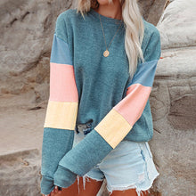 Laden Sie das Bild in den Galerie-Viewer, Kontrast-Sweatshirt mit Rundhalsausschnitt