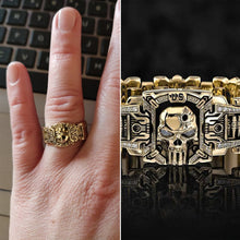 Laden Sie das Bild in den Galerie-Viewer, Stilvoller Kugelförmiger Totenkopfring