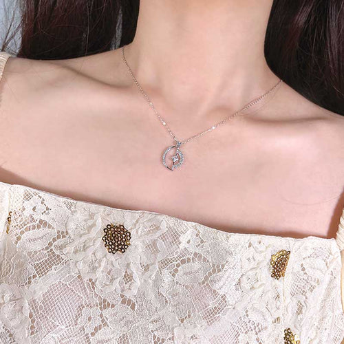 Exquisite neue Sonne-Mond-Stern-Halskette